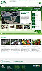 screen shot capture of website for the Village of Oak Park, Illinois