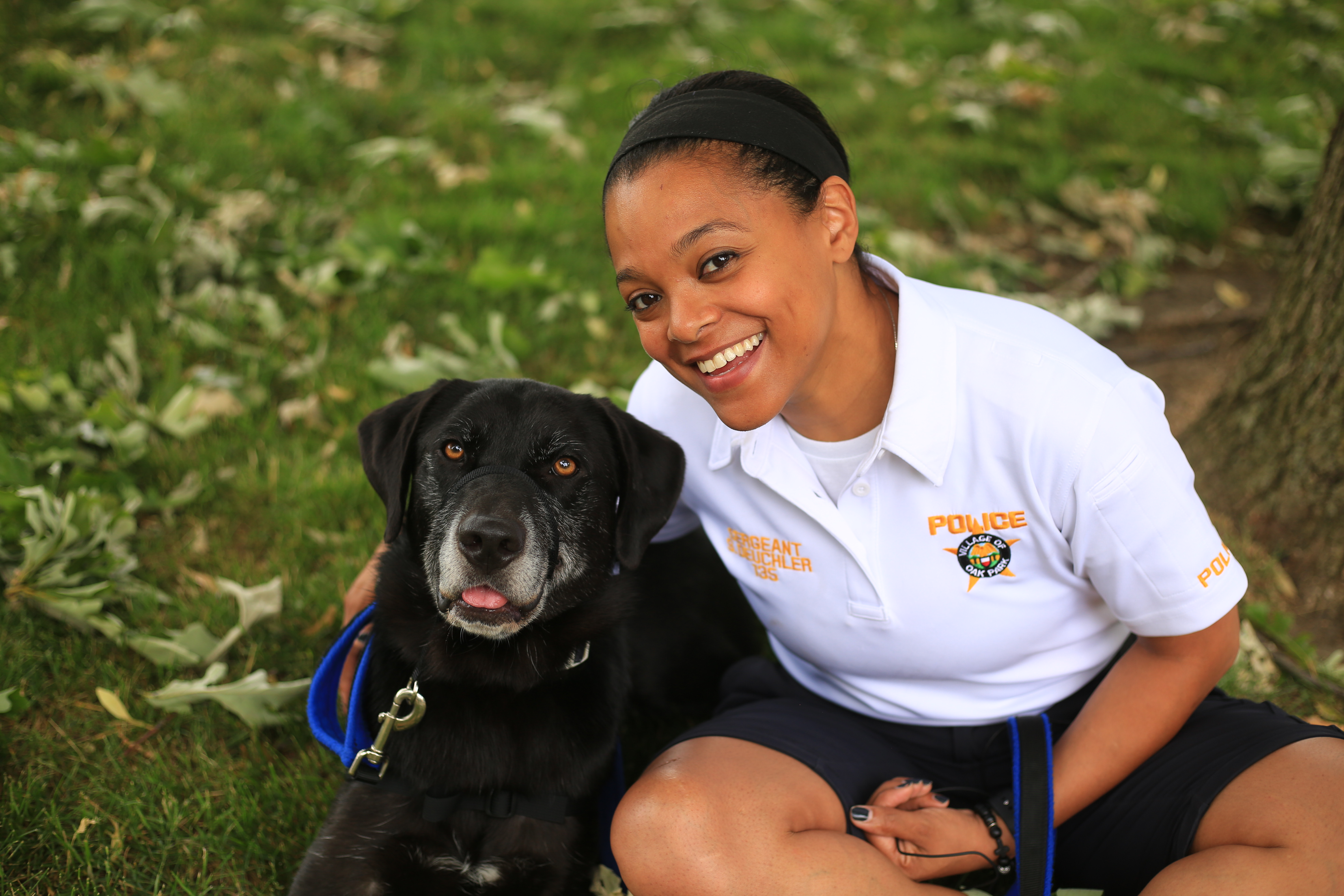 Community Policing Sergeant Samantha Deuchler and Pawfficer Howie.