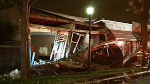 Fire Department photo of building damage